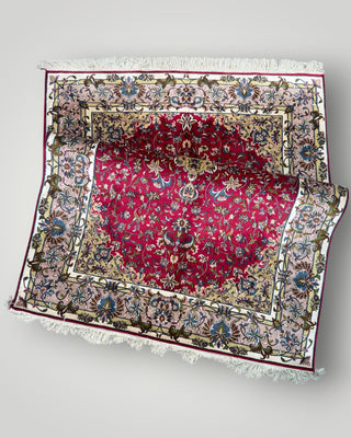 5 FT × 7 FT Kashaan Silk On Silk Hand Knotted Carpet