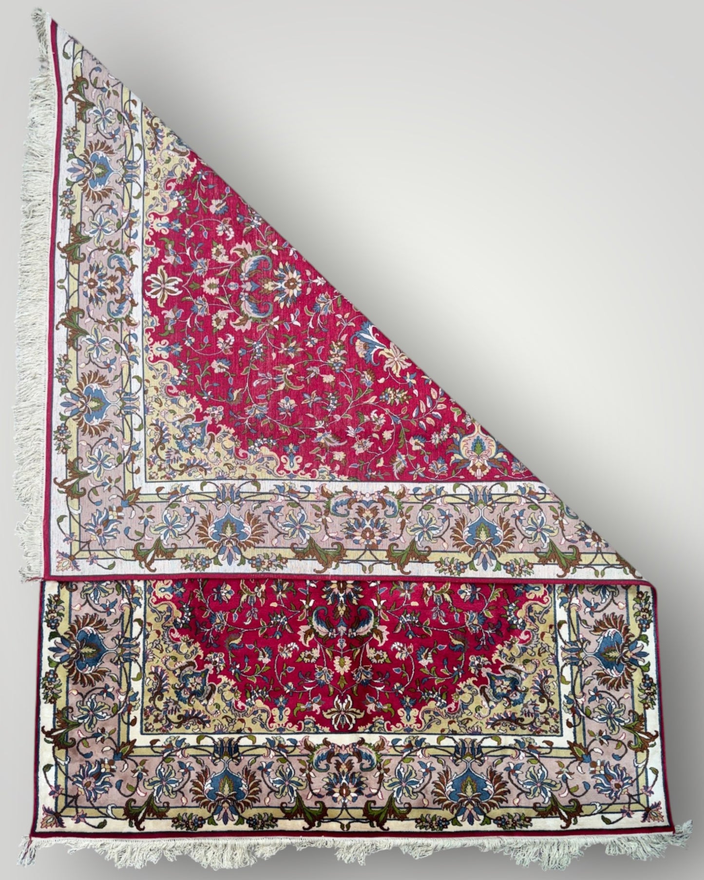 5 FT × 7 FT Kashaan Silk On Silk Hand Knotted Carpet